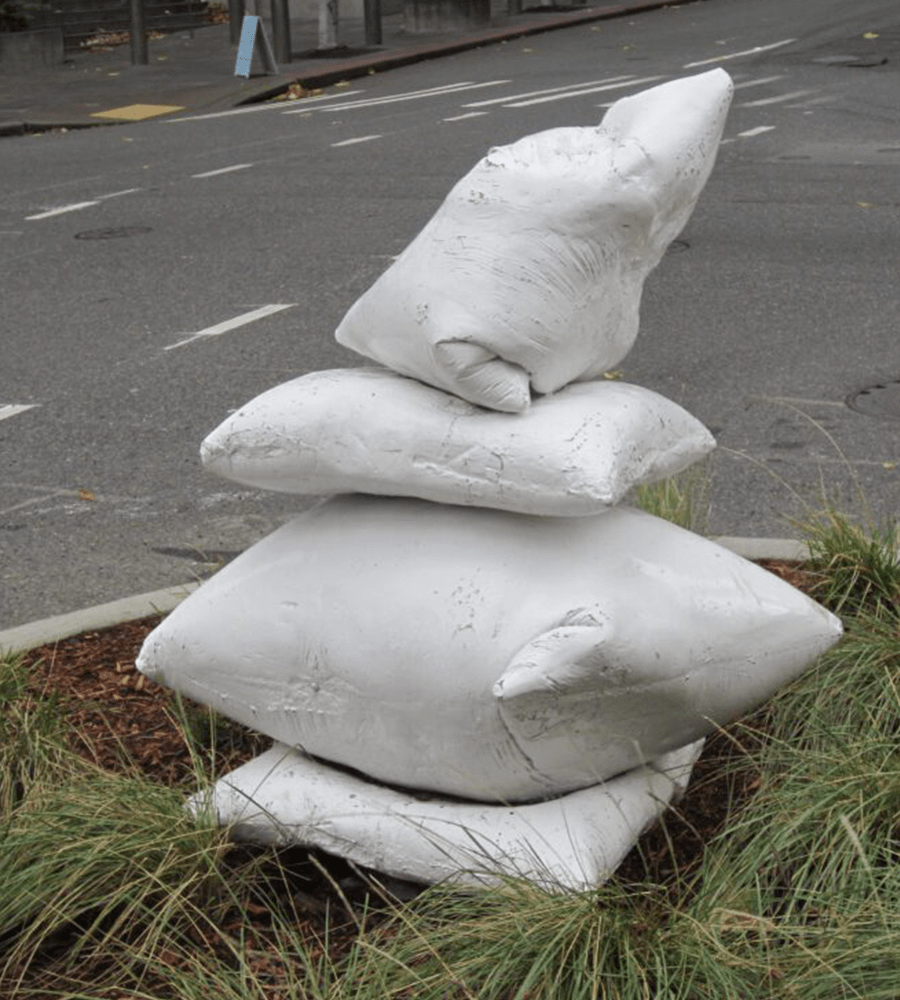 A stack of concrete pillows