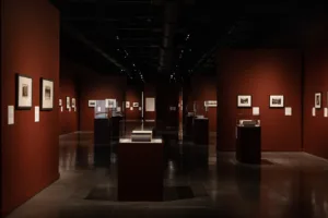 The interior of the Nordic Museum exhibit Across the West