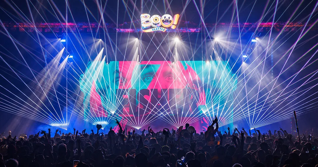A rave at one of Boo!'s stages