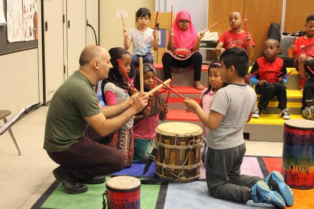 A music workshop funded by a Seattle city grant