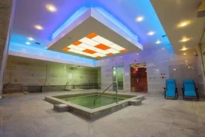 The interior of the pool rooms at Q Sauna & Spa