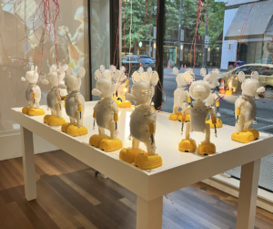 Cathy McClure's robotic mice as part of XO Seattle's 2023 summer exhibition.