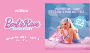 A promotional poster for the Barbie Rave