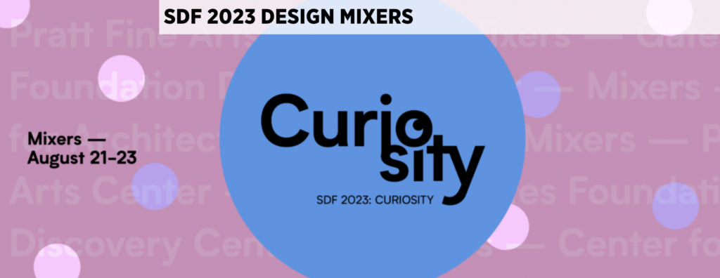 A logo for the SDF 2023 Design Mixer