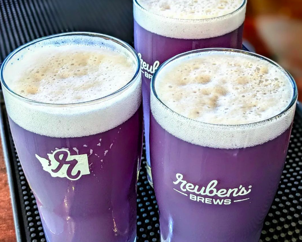 A purple beer from Reuben's Brews