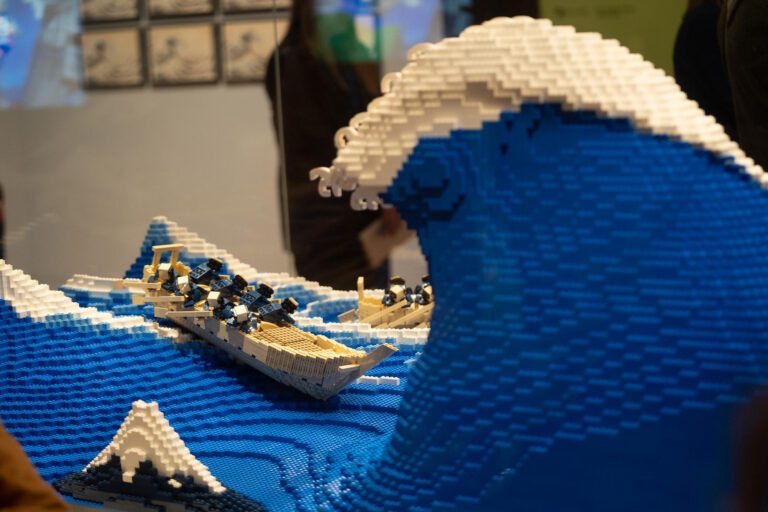 A mini-Lego recreation of the Great Wave