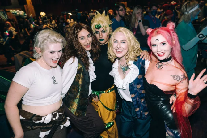 A group of cosplayers at Emerald City Comic Con 2023 in Seattle, WA