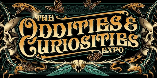 Logo for The Oddities & Curiosities Expo 2024 in Seattle, Washington.