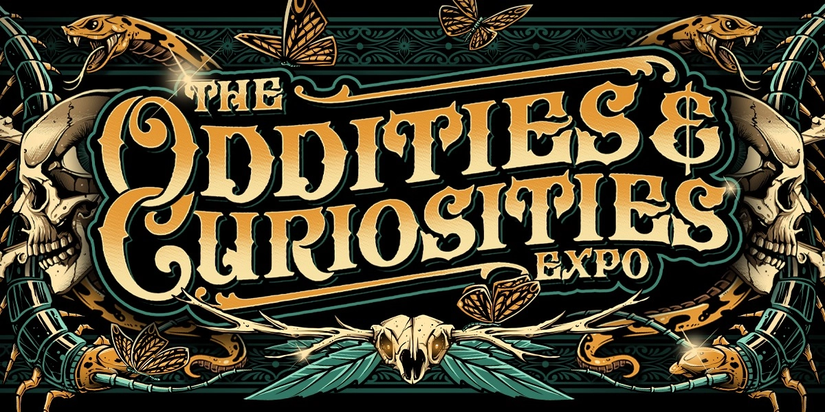 Logo for The Oddities & Curiosities Expo 2024 in Seattle, Washington.