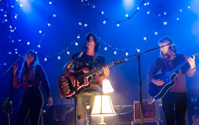 A moody performance at The Triple Door in Seattle, Washington.