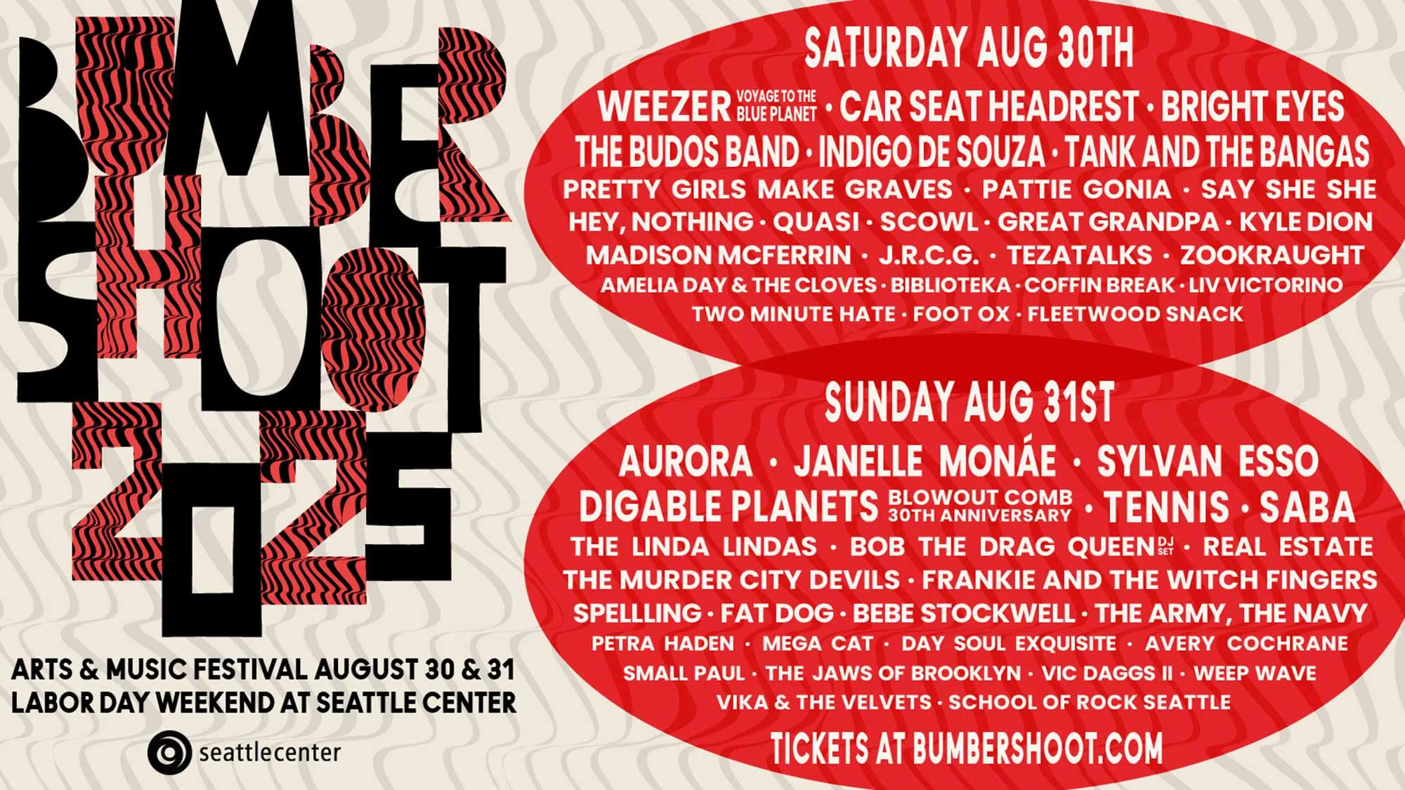 Bumbershoot music lineup