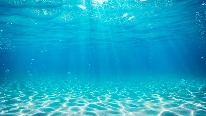 Under water