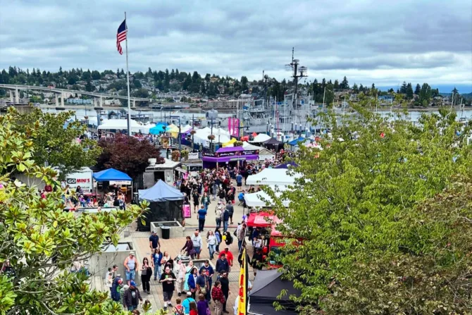 Aerial view of Bremerton's Blackberry Festival