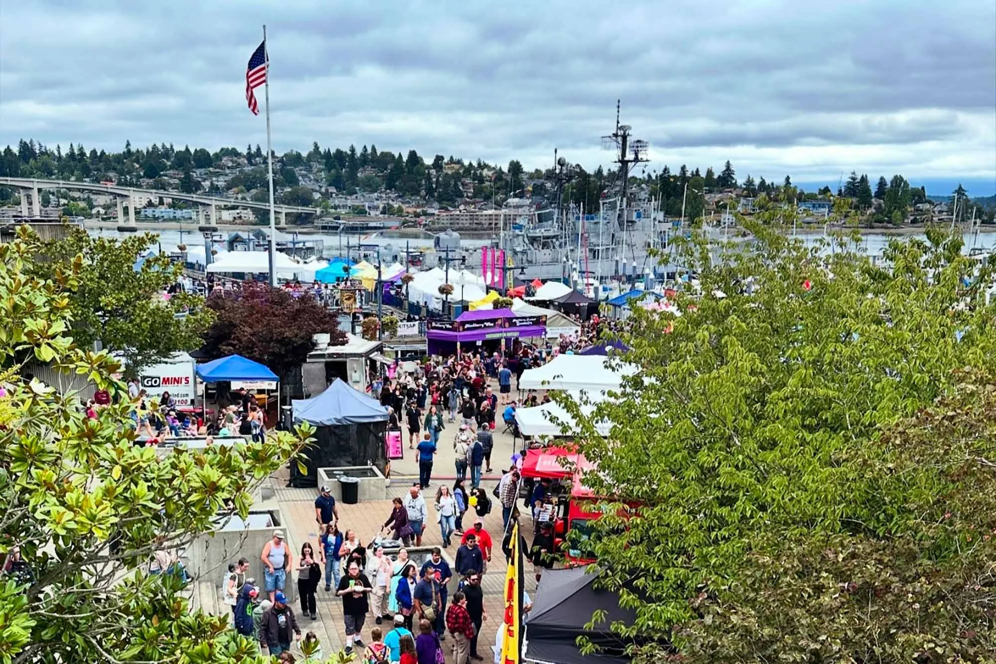 Aerial view of Bremerton's Blackberry Festival
