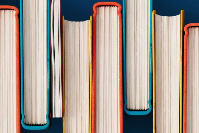 Stacked books