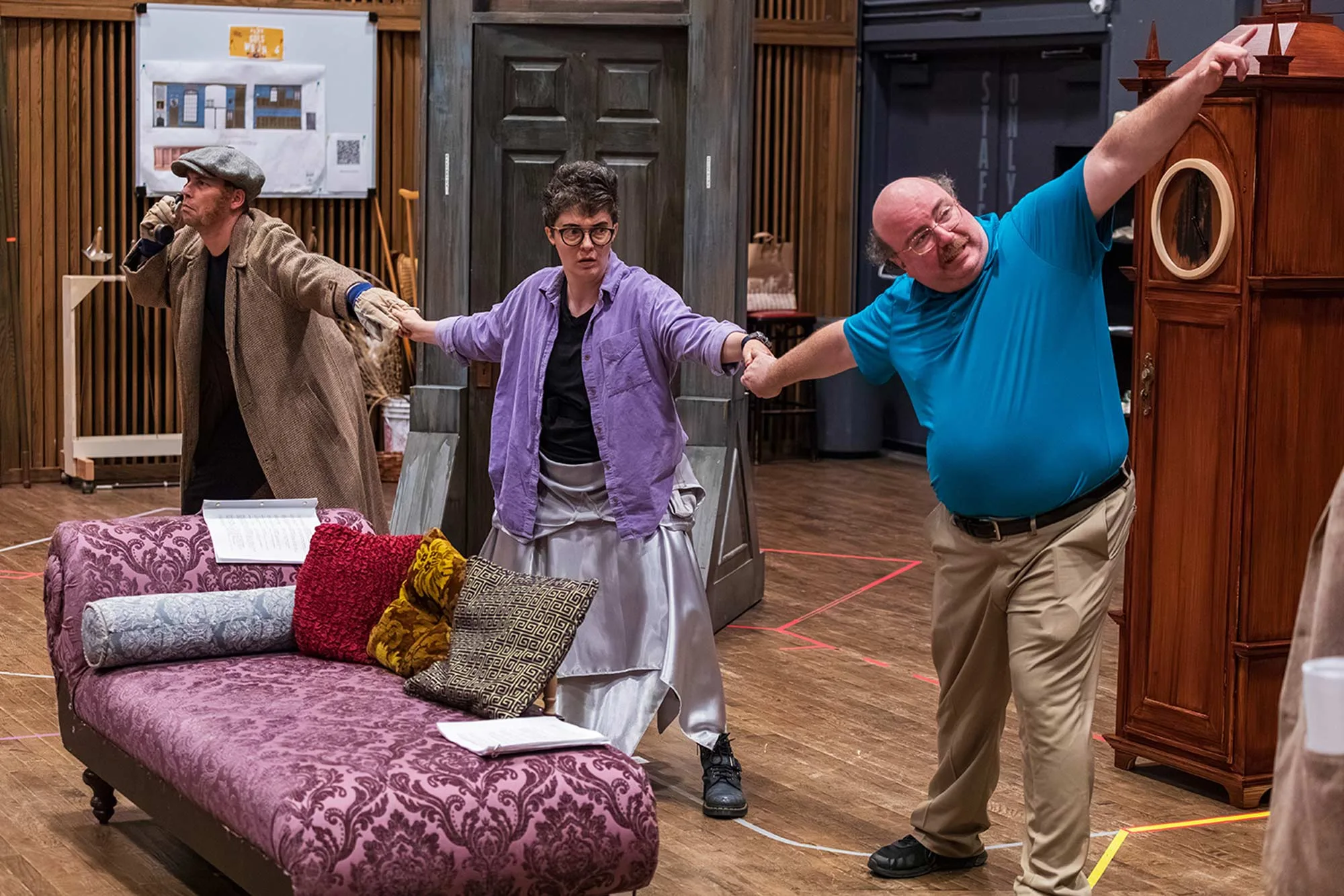 "The Play That Goes Wrong" rehearsal