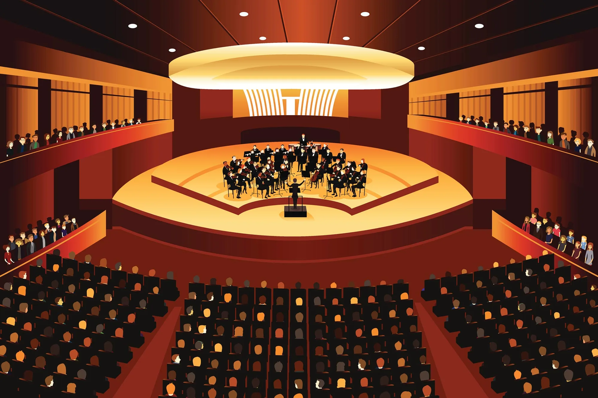 Cartoon symphony orchestra