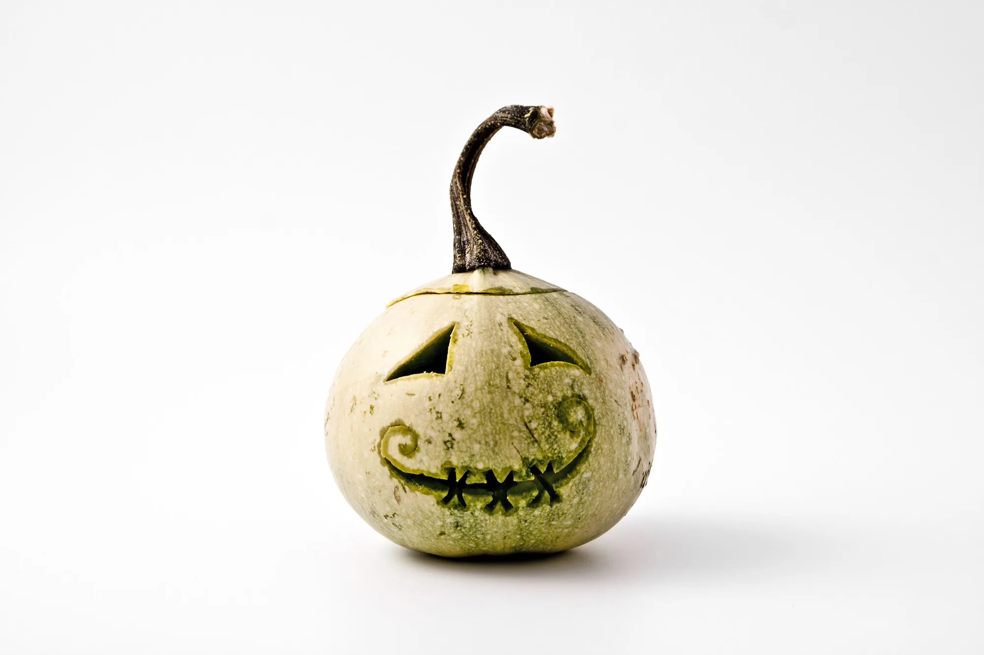 White spooky pumpkin