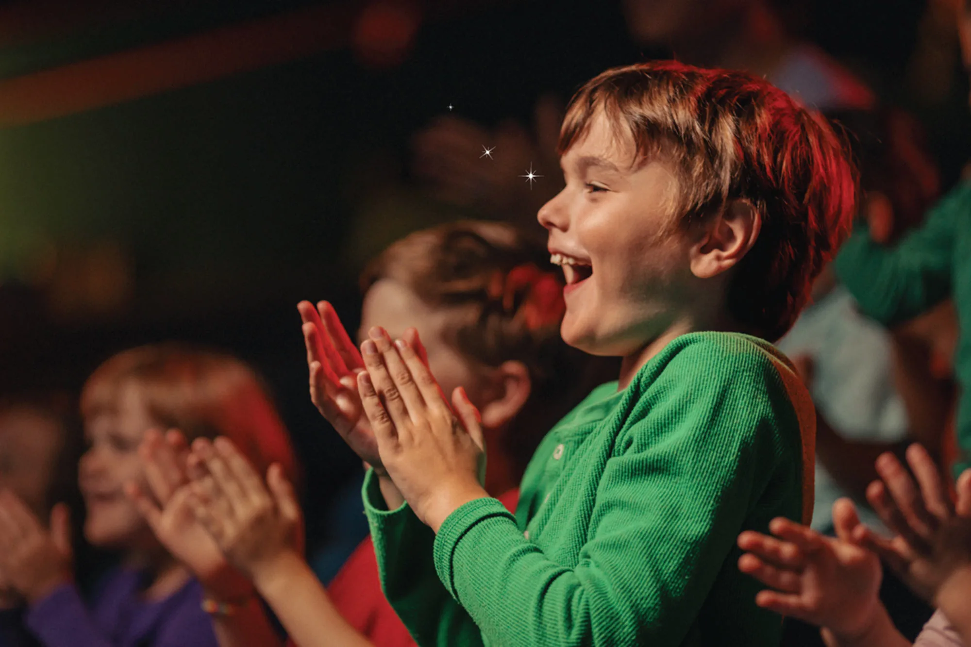 Children watching a play
