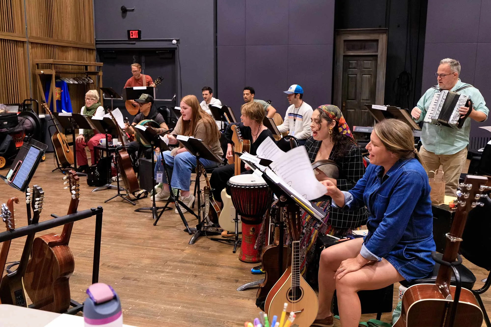 Come From Away rehearsal