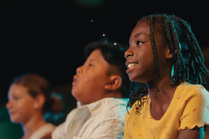Kids watching Seattle Children's Theatre
