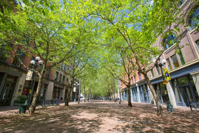 Pioneer Square in spring