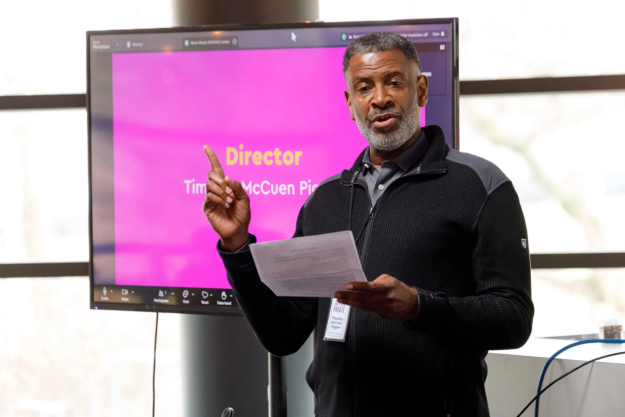 Director Timothy McCuen Piggee at the Meet & Greet for Appropriate