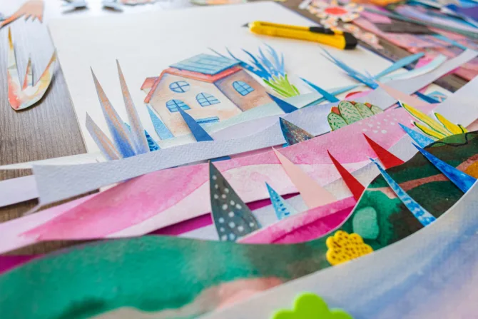 Pop up book art