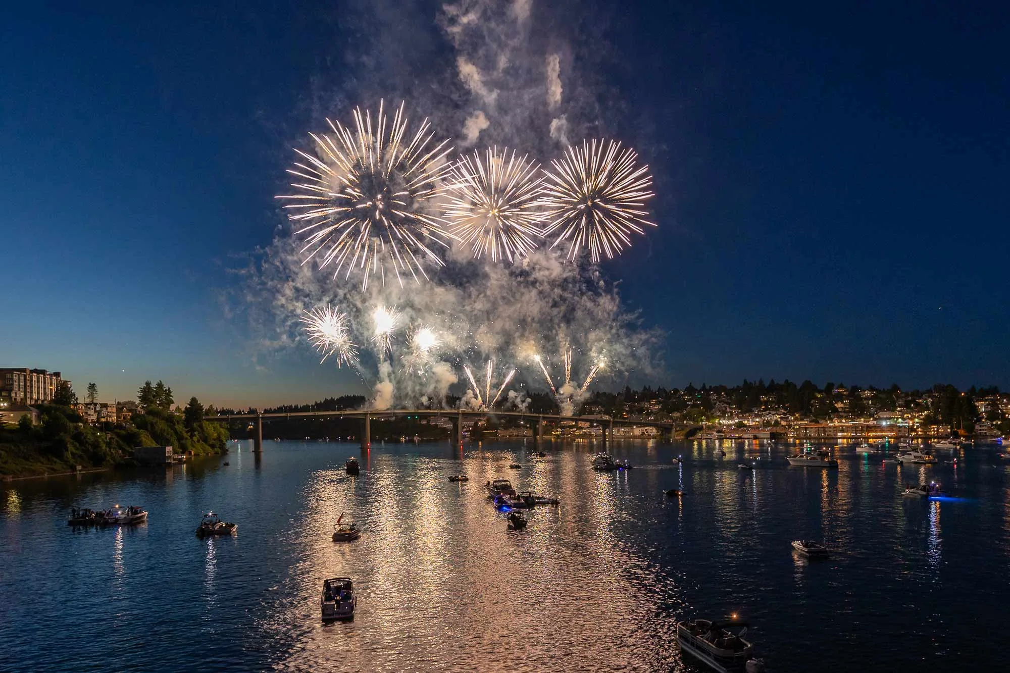 Fireworks display at Bremerton Bridge Blast