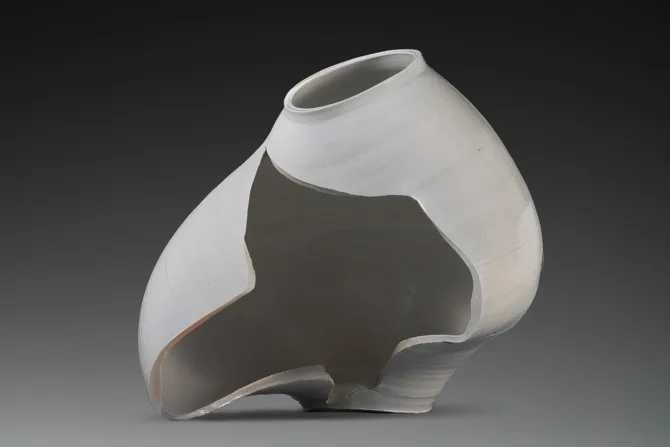 Large white porcelain vase