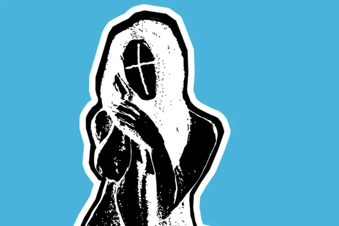 Figure drawing of a woman on a blue background