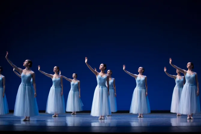 Pacific Northwest Ballet Company dancers in George Balanchine's "Serenade"