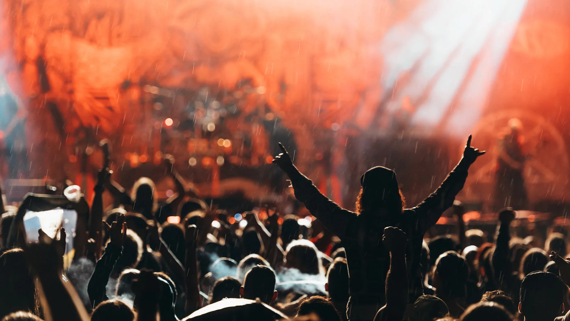 Fans at a metal concert